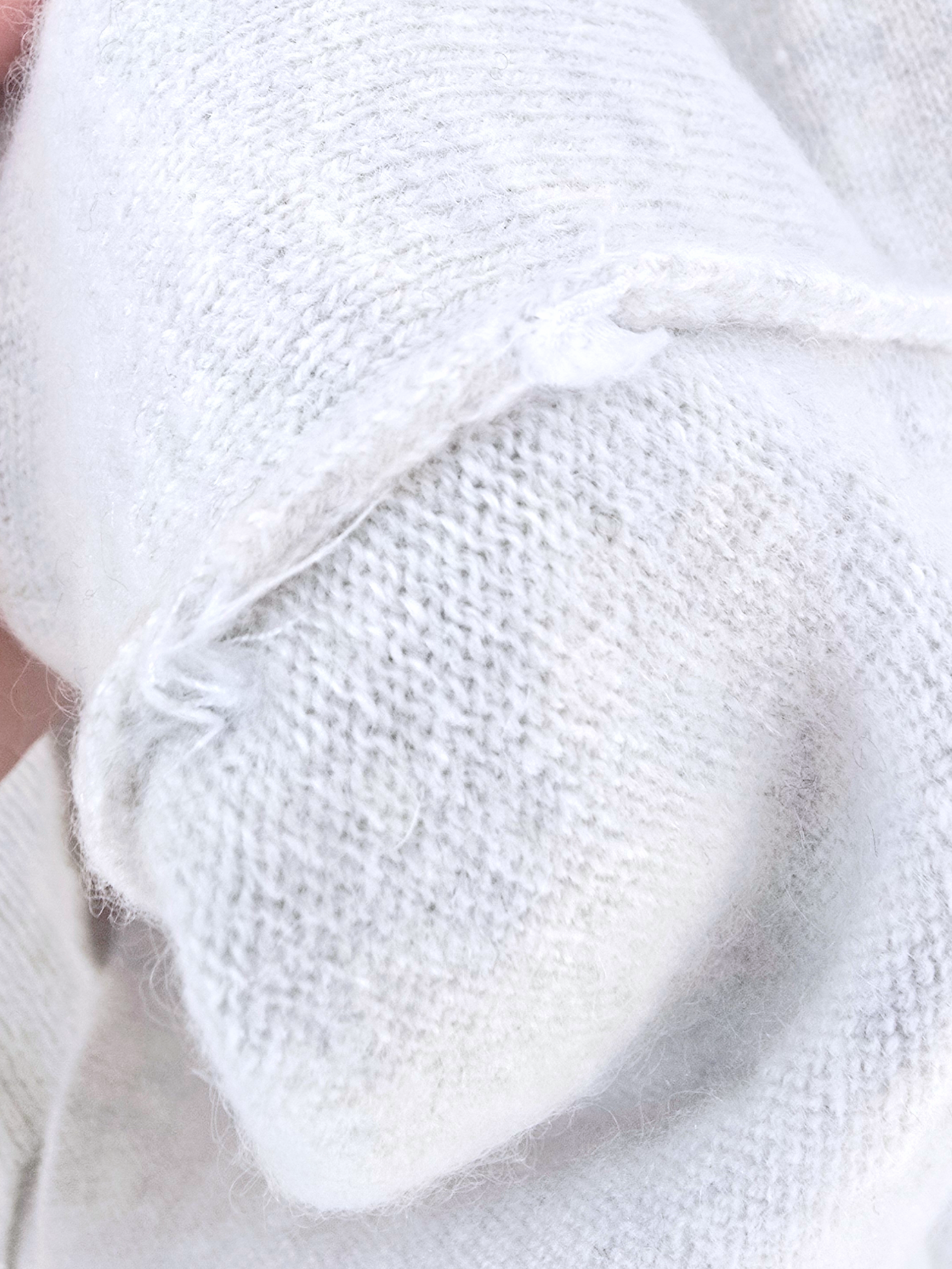 Pull camionneur gris clair en cachemire