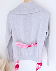 Pull camionneur gris clair en cachemire