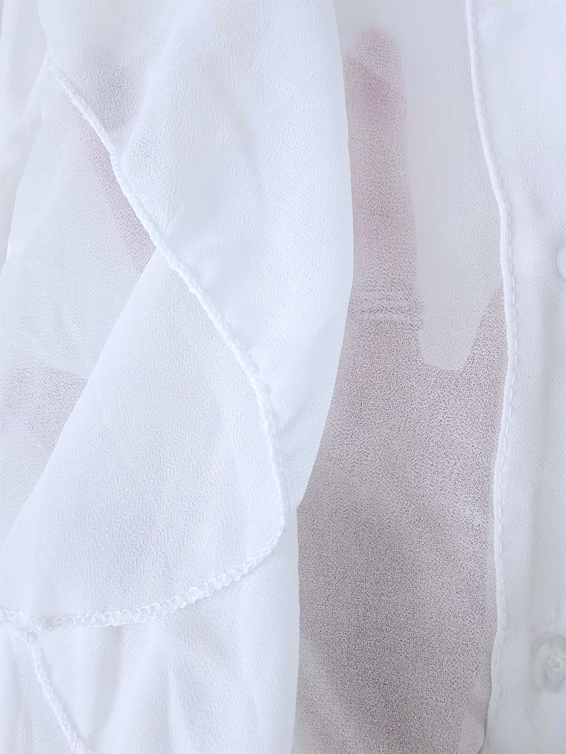 Chemise blanche à volants