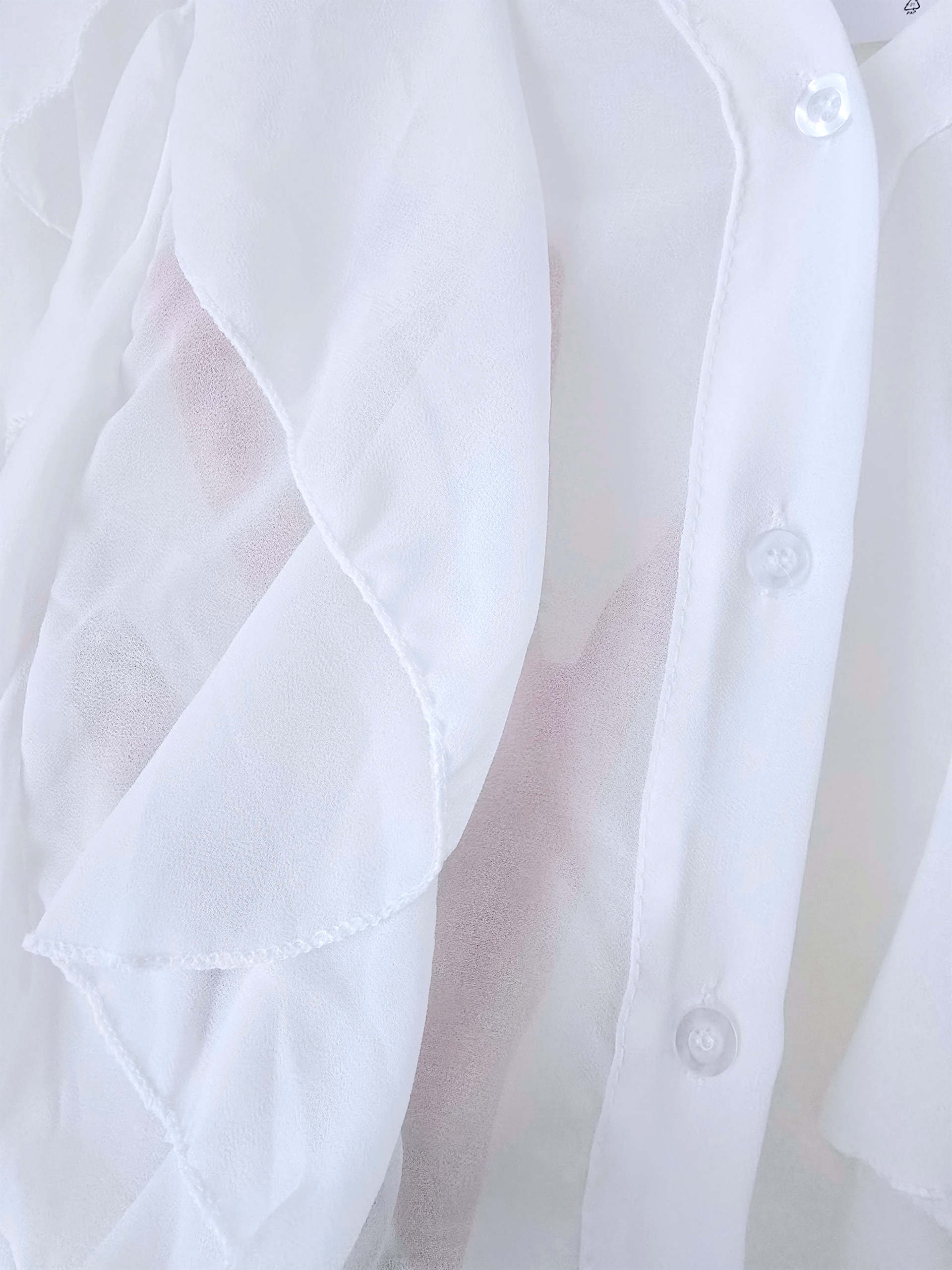 Chemise blanche à volants