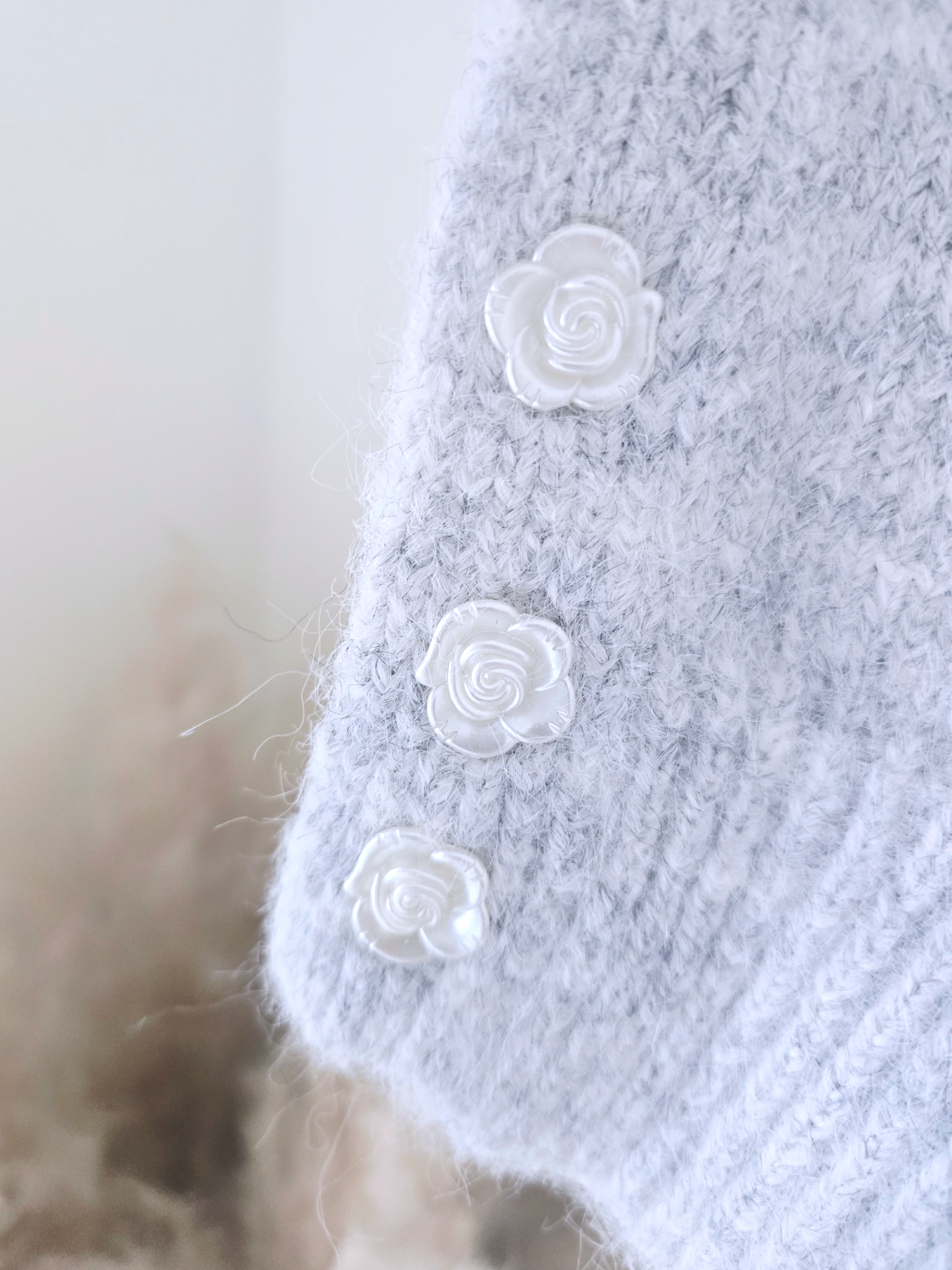 Pull gris chaud à maille douce