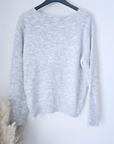 Pull gris chaud à maille douce