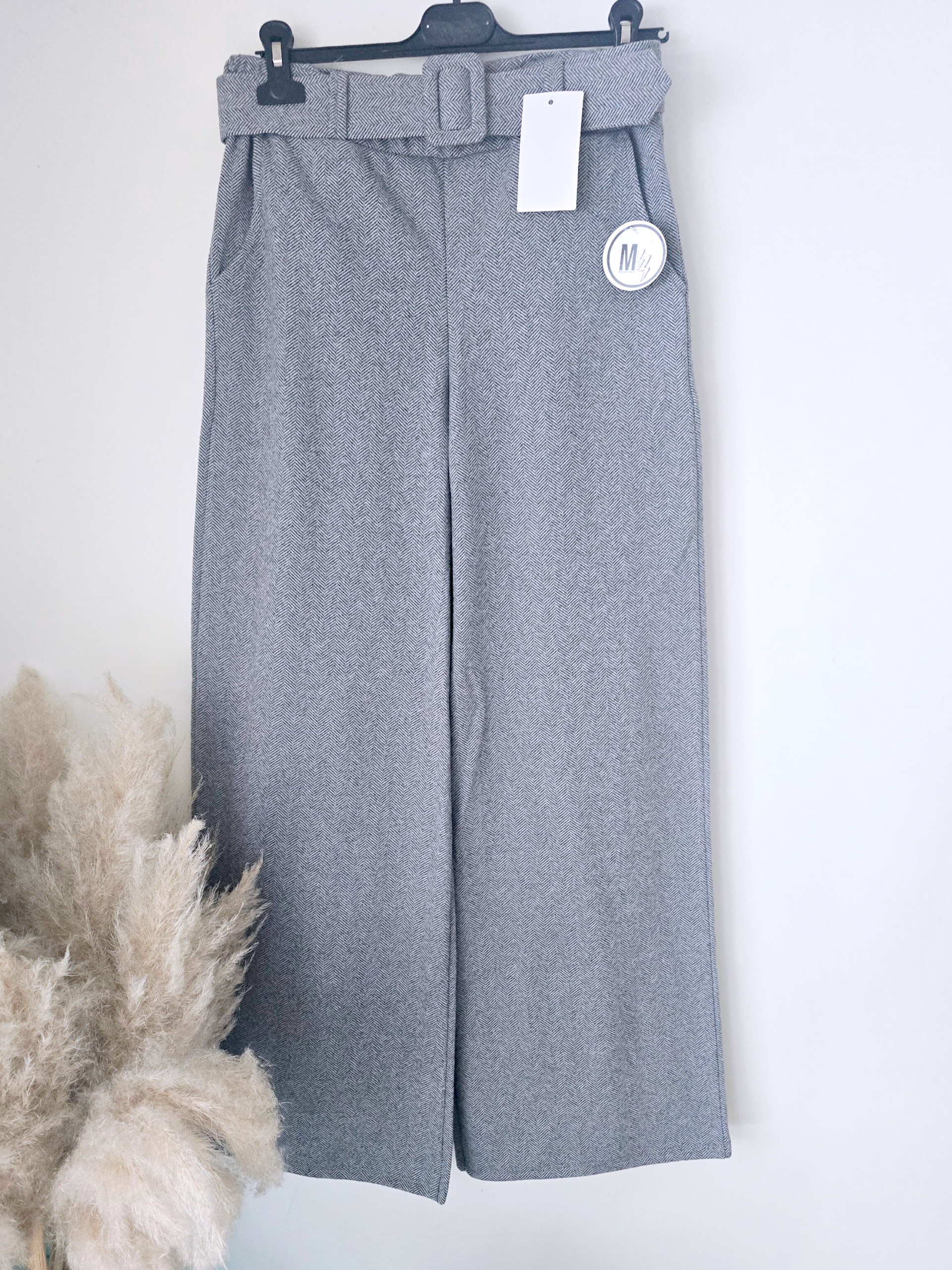 Pantalon chevrons gris longueur normale