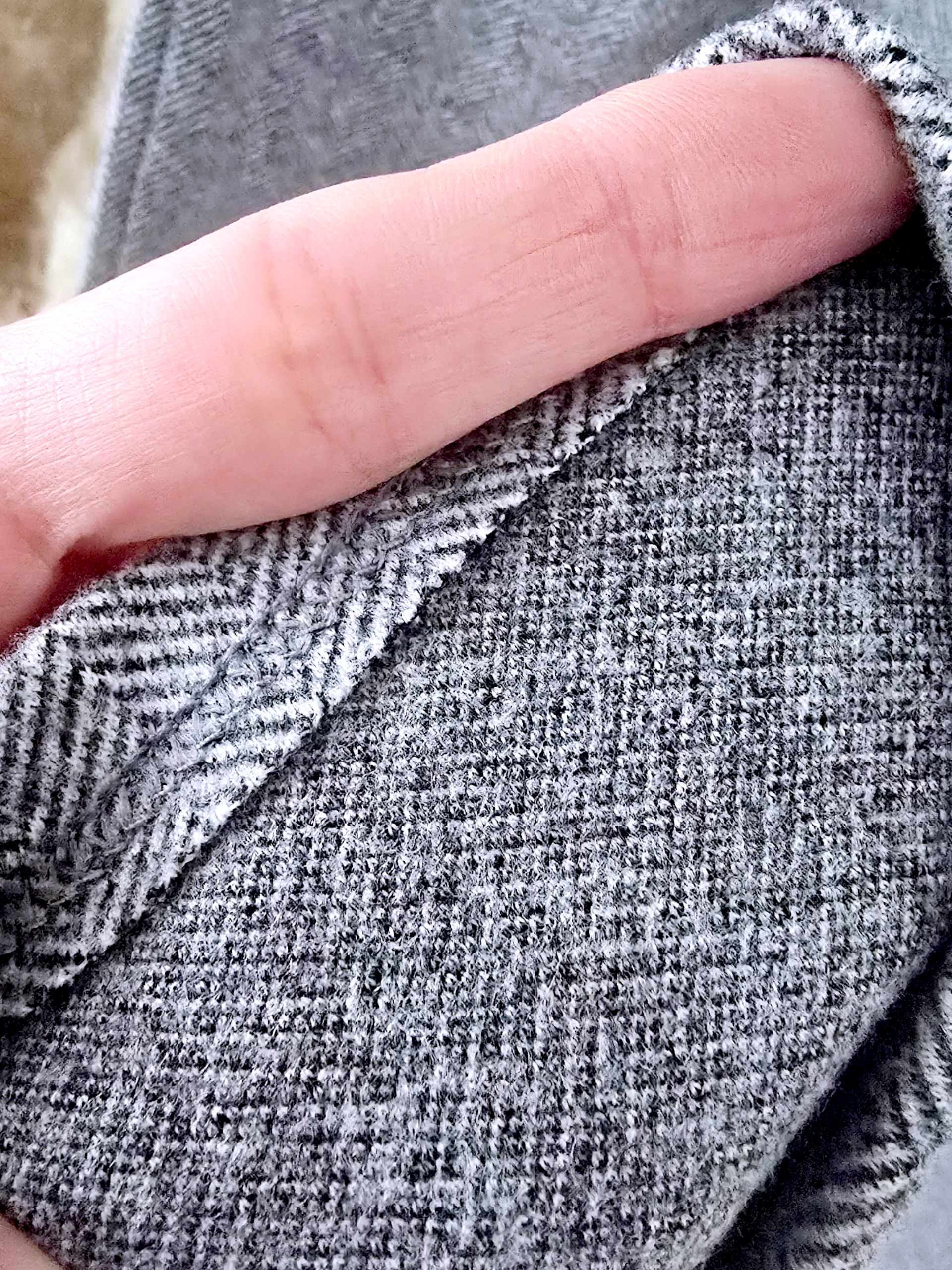 Pantalon chevrons gris longueur normale