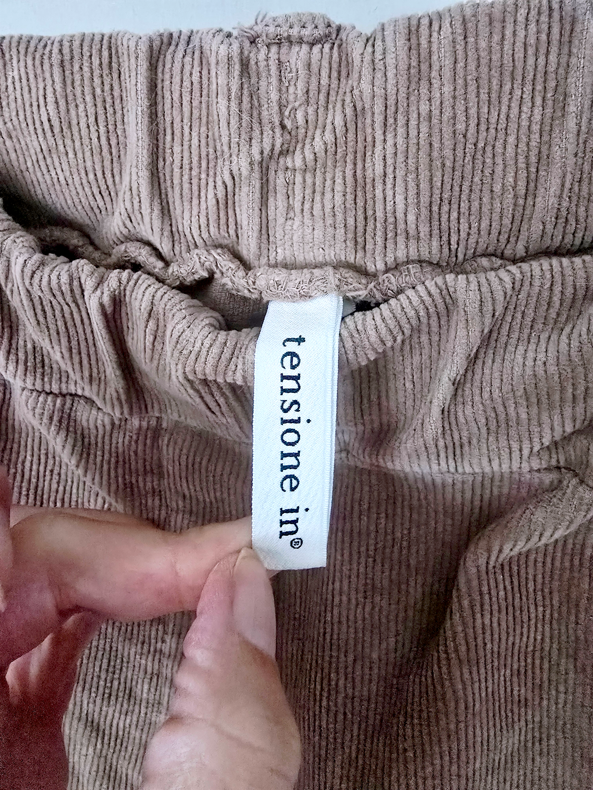 Pantalon cargo velours beige