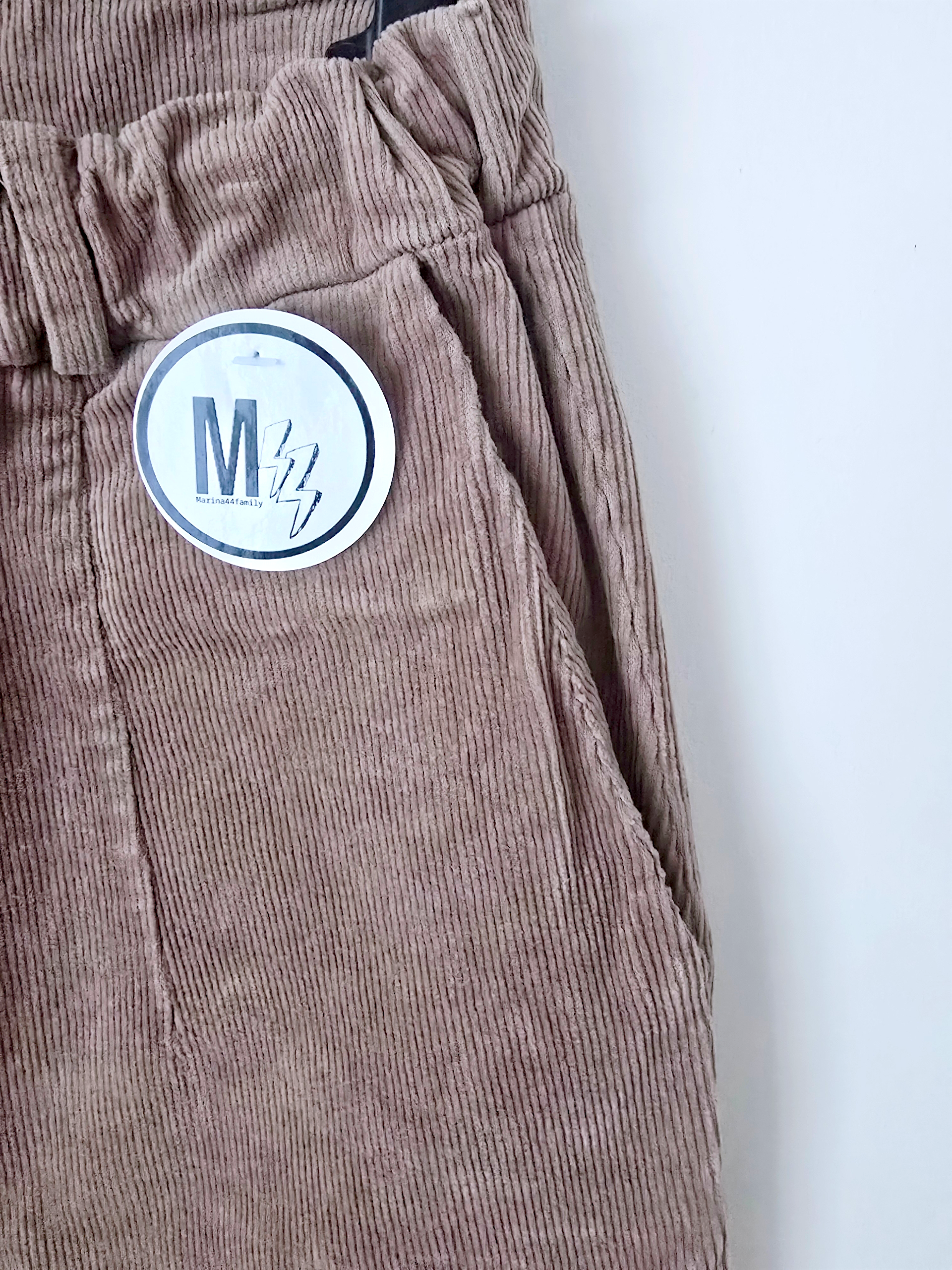 Pantalon cargo velours beige