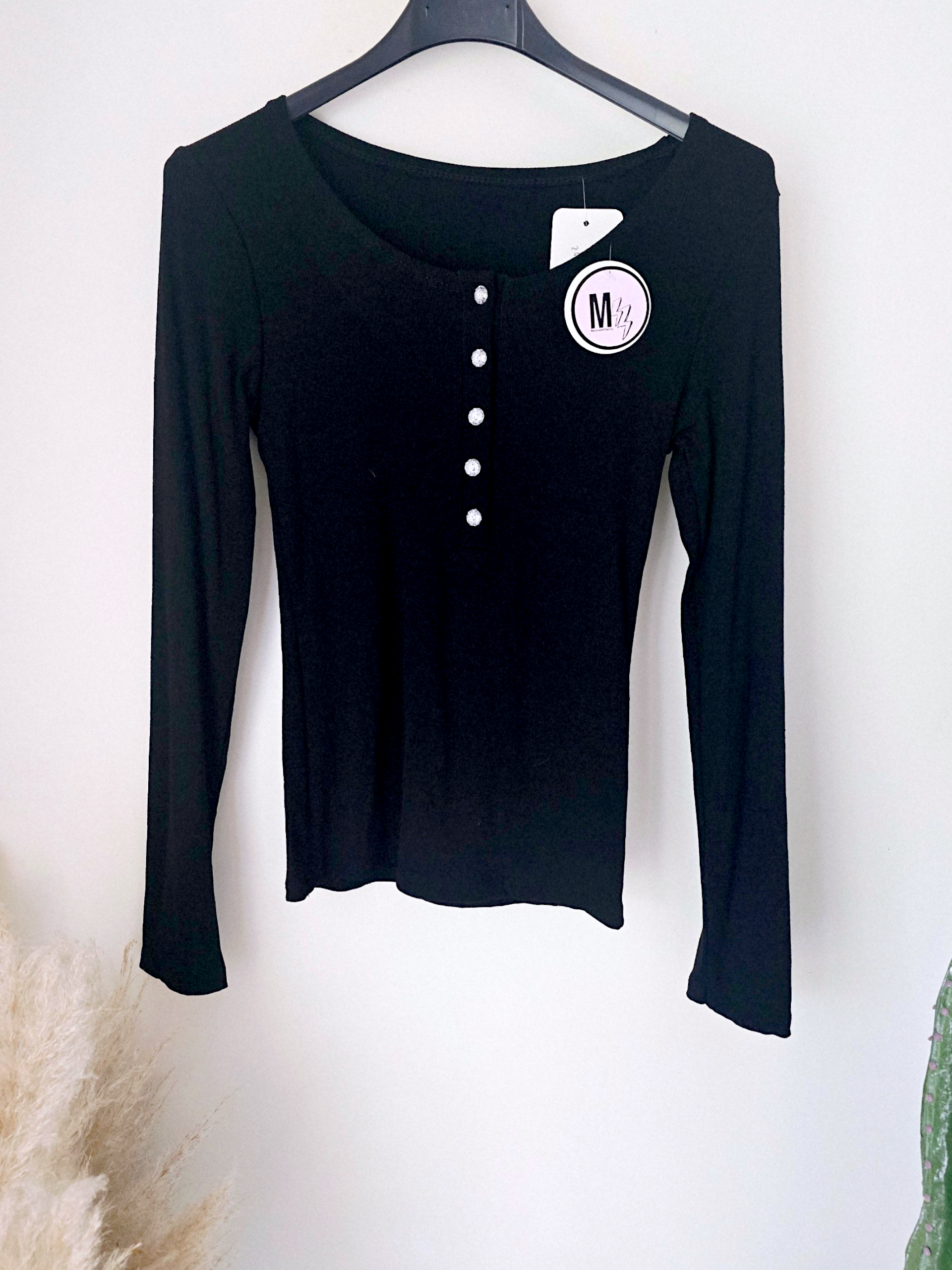 T-shirt côtelé noir - 𝐌𝐚𝐫𝐢𝐧𝐚𝟒𝟒𝐟𝐚𝐦𝐢𝐥𝐲