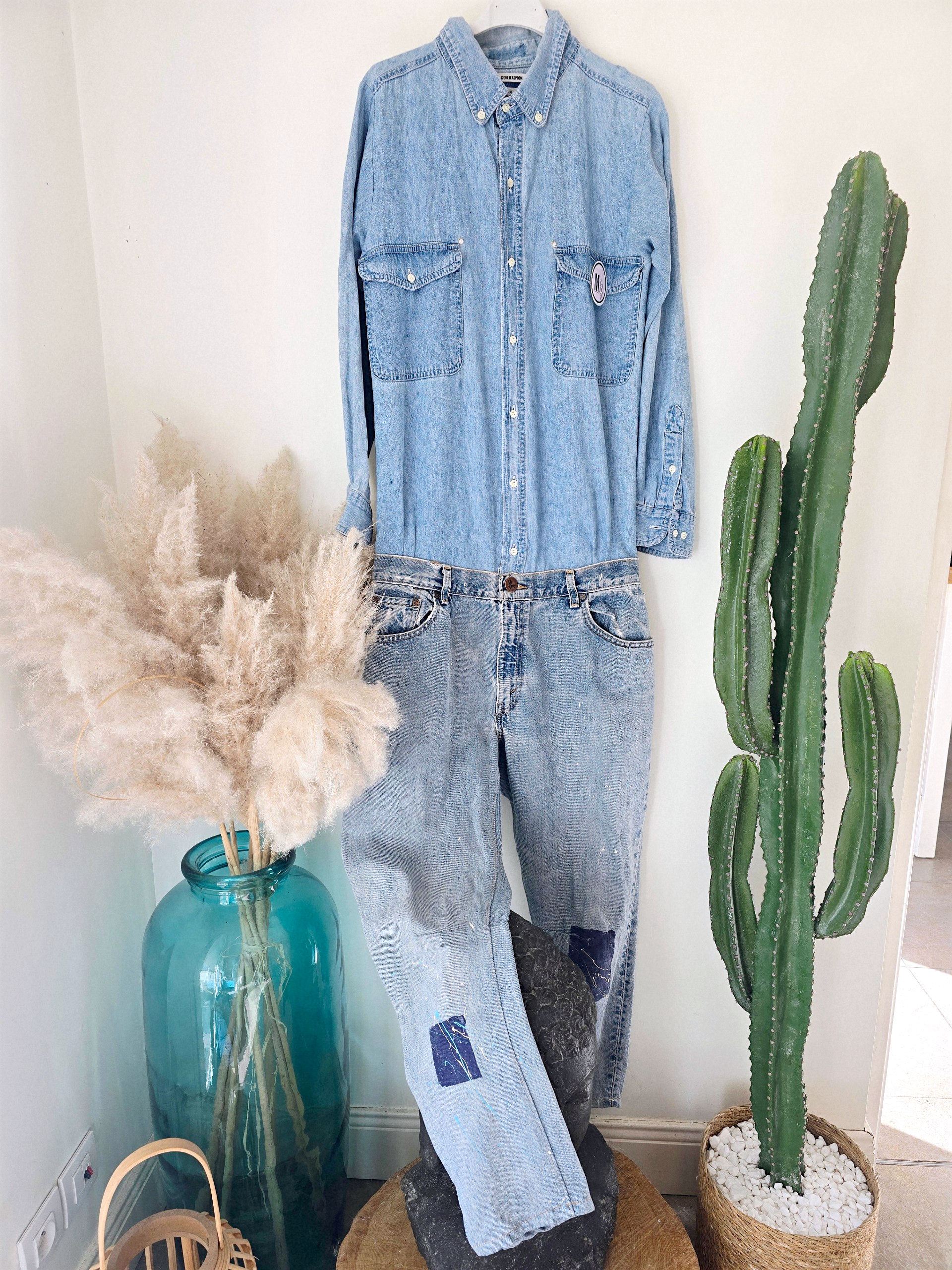 Combinaison en jean boyfriend - 𝐌𝐚𝐫𝐢𝐧𝐚𝟒𝟒𝐟𝐚𝐦𝐢𝐥𝐲