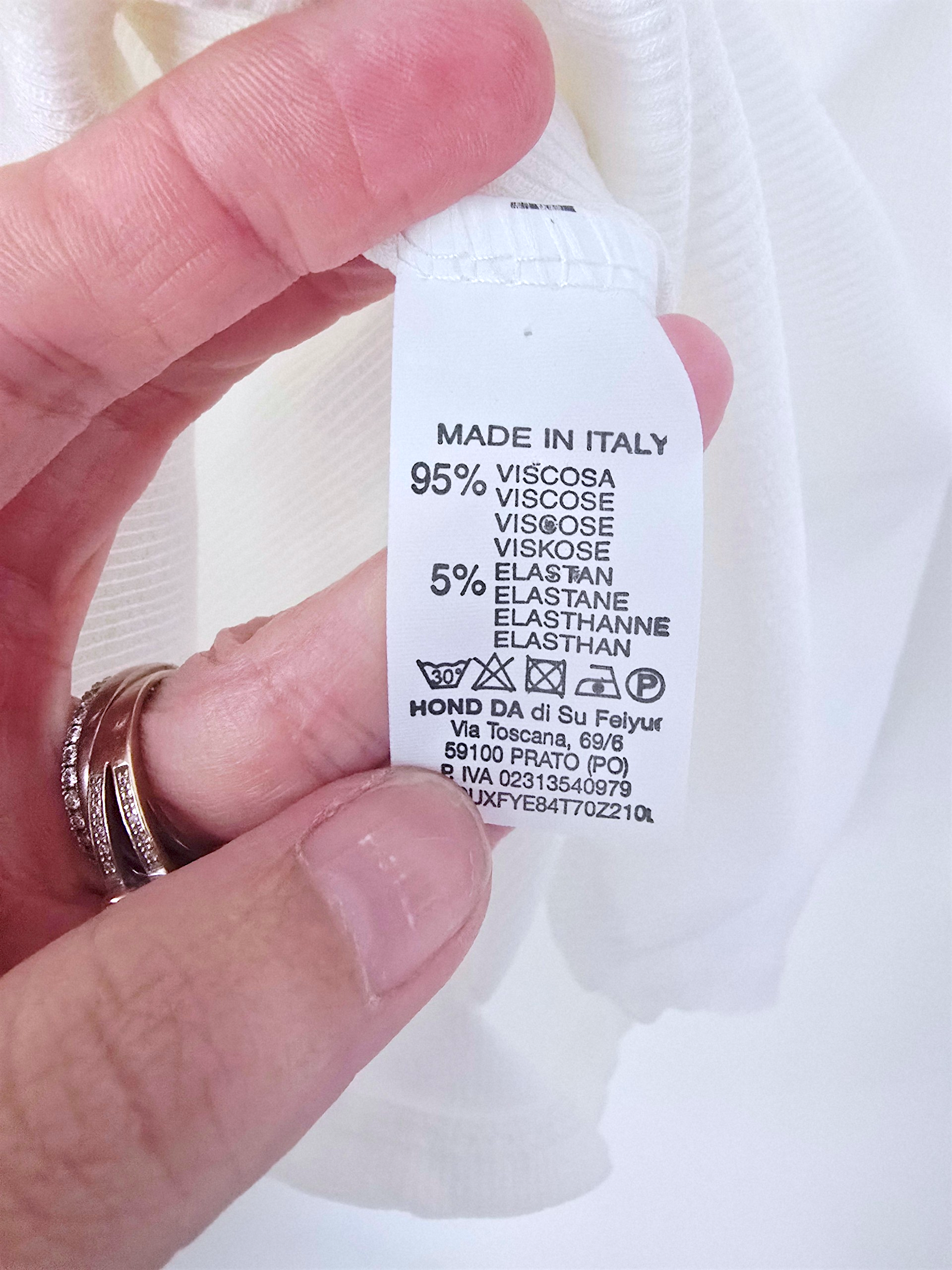 T-shirt côtelé blanc - 𝐌𝐚𝐫𝐢𝐧𝐚𝟒𝟒𝐟𝐚𝐦𝐢𝐥𝐲