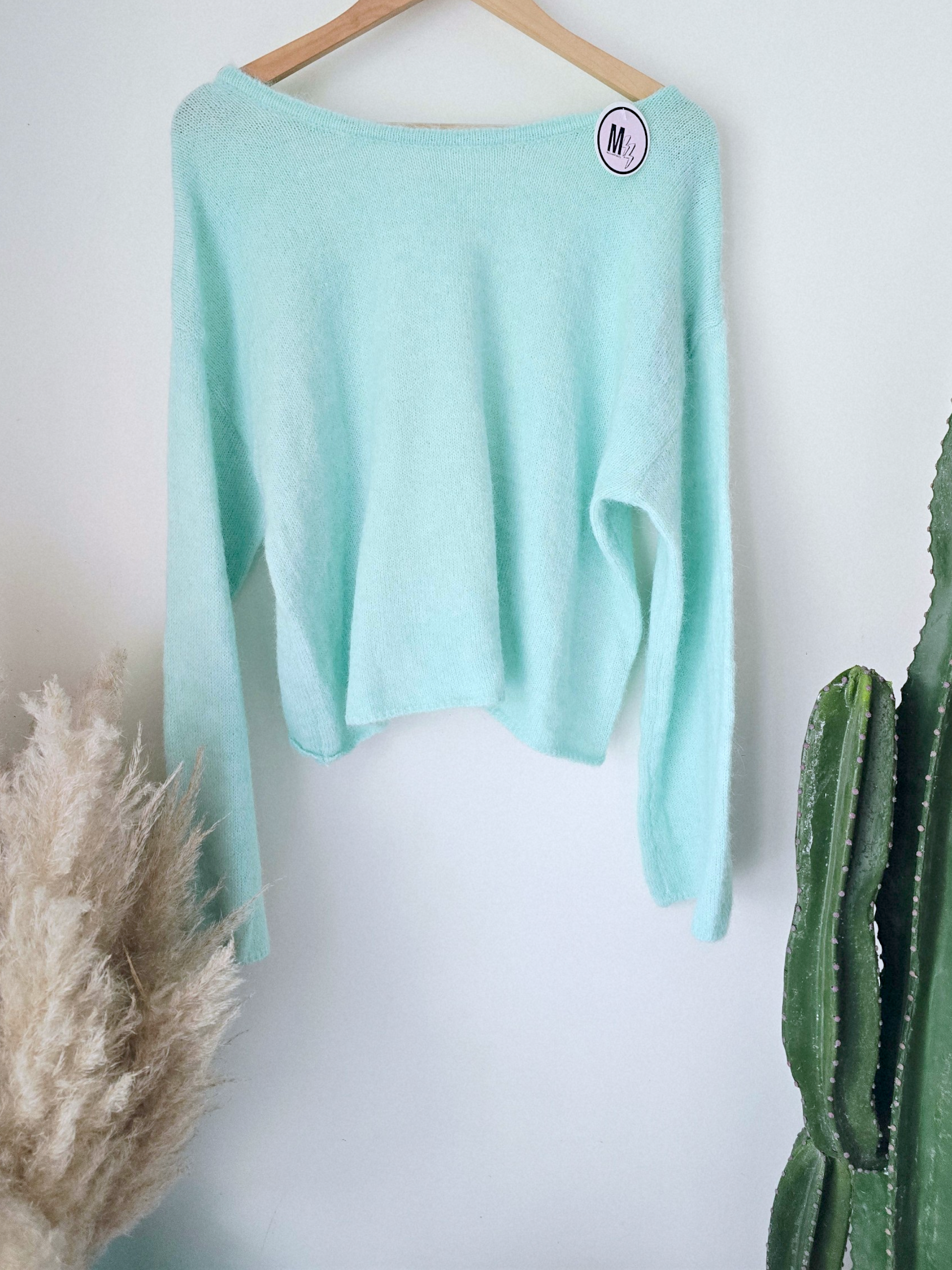 Pull double sens vert d'eau menthe - 𝐌𝐚𝐫𝐢𝐧𝐚𝟒𝟒𝐟𝐚𝐦𝐢𝐥𝐲