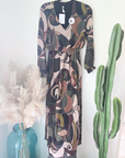 Robe kaki 7/8è à imprimé - 𝐌𝐚𝐫𝐢𝐧𝐚𝟒𝟒𝐟𝐚𝐦𝐢𝐥𝐲