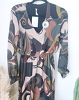 Robe kaki 7/8è à imprimé - 𝐌𝐚𝐫𝐢𝐧𝐚𝟒𝟒𝐟𝐚𝐦𝐢𝐥𝐲