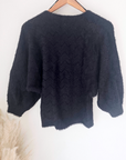 Pull noir ajouré maille poilue - 𝐌𝐚𝐫𝐢𝐧𝐚𝟒𝟒𝐟𝐚𝐦𝐢𝐥𝐲