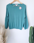 Pull bleu à maille fine - 𝐌𝐚𝐫𝐢𝐧𝐚𝟒𝟒𝐟𝐚𝐦𝐢𝐥𝐲
