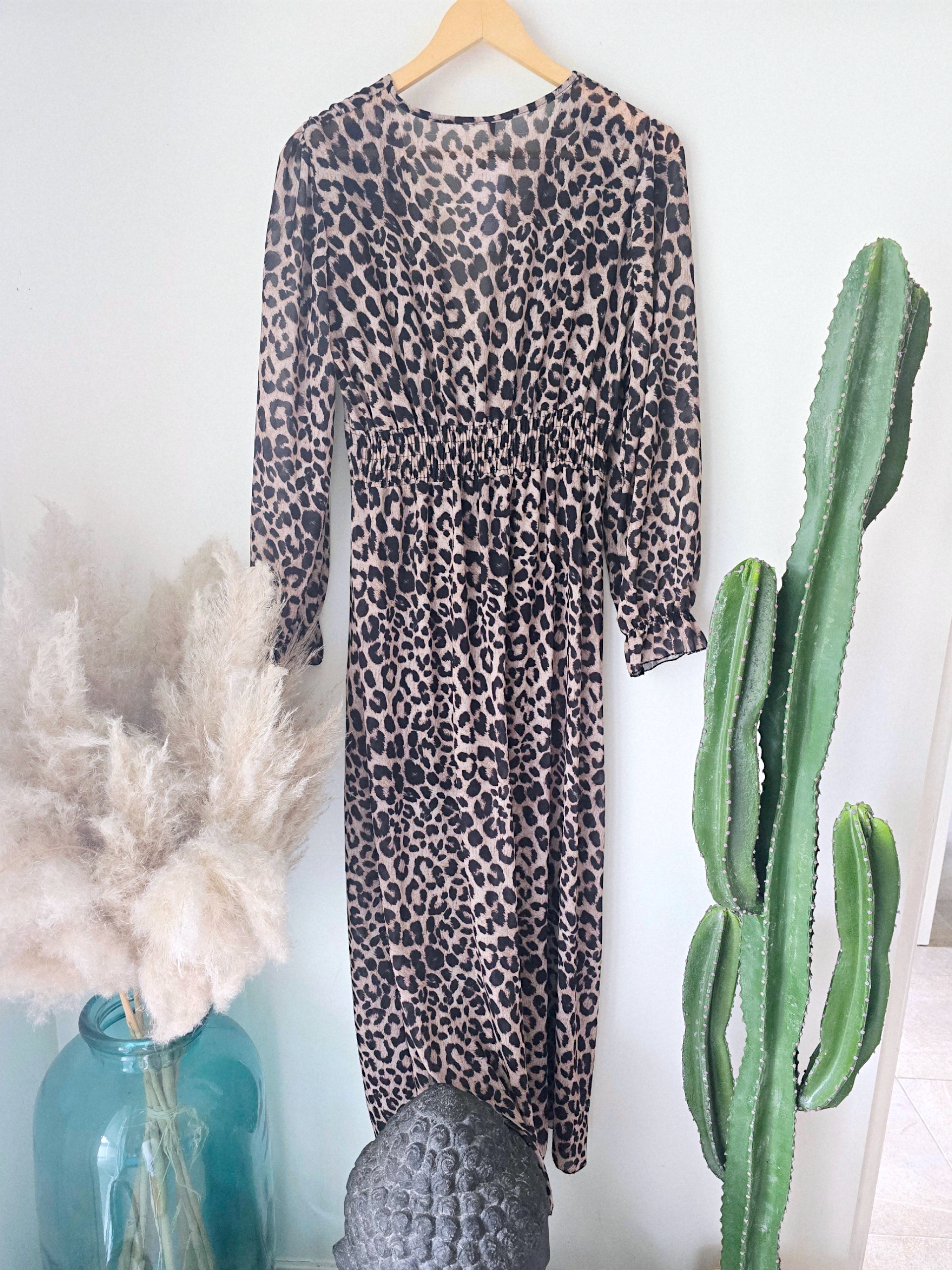 Robe 7/8è  imprimé léopard - 𝐌𝐚𝐫𝐢𝐧𝐚𝟒𝟒𝐟𝐚𝐦𝐢𝐥𝐲