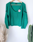 Pull vert à maille douce et chaude - 𝐌𝐚𝐫𝐢𝐧𝐚𝟒𝟒𝐟𝐚𝐦𝐢𝐥𝐲