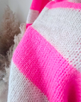 Robe pull rayé rose fluo - 𝐌𝐚𝐫𝐢𝐧𝐚𝟒𝟒𝐟𝐚𝐦𝐢𝐥𝐲