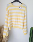 Pull rayé jaune double sens - 𝐌𝐚𝐫𝐢𝐧𝐚𝟒𝟒𝐟𝐚𝐦𝐢𝐥𝐲