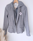 Veste à capuche à imprimé à carreaux - 𝐌𝐚𝐫𝐢𝐧𝐚𝟒𝟒𝐟𝐚𝐦𝐢𝐥𝐲