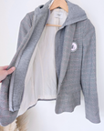 Veste à capuche à imprimé à carreaux - 𝐌𝐚𝐫𝐢𝐧𝐚𝟒𝟒𝐟𝐚𝐦𝐢𝐥𝐲