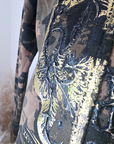Veste cintrée camouflage kaki avec dessin et inscriptions dorées - 𝐌𝐚𝐫𝐢𝐧𝐚𝟒𝟒𝐟𝐚𝐦𝐢𝐥𝐲