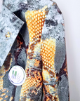 Veste cintrée à imprimé python vert et jaune, munie de strass - 𝐌𝐚𝐫𝐢𝐧𝐚𝟒𝟒𝐟𝐚𝐦𝐢𝐥𝐲