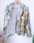 Veste cintrée à imprimé python vert et jaune, munie de strass - 𝐌𝐚𝐫𝐢𝐧𝐚𝟒𝟒𝐟𝐚𝐦𝐢𝐥𝐲