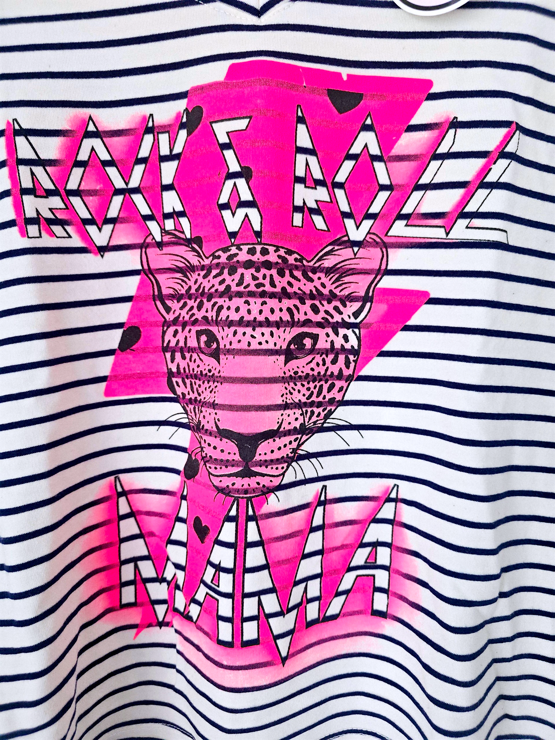 T- shirt marinière Mama rose fluo - 𝐌𝐚𝐫𝐢𝐧𝐚𝟒𝟒𝐟𝐚𝐦𝐢𝐥𝐲