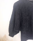 Pull noir ajouré maille poilue - 𝐌𝐚𝐫𝐢𝐧𝐚𝟒𝟒𝐟𝐚𝐦𝐢𝐥𝐲