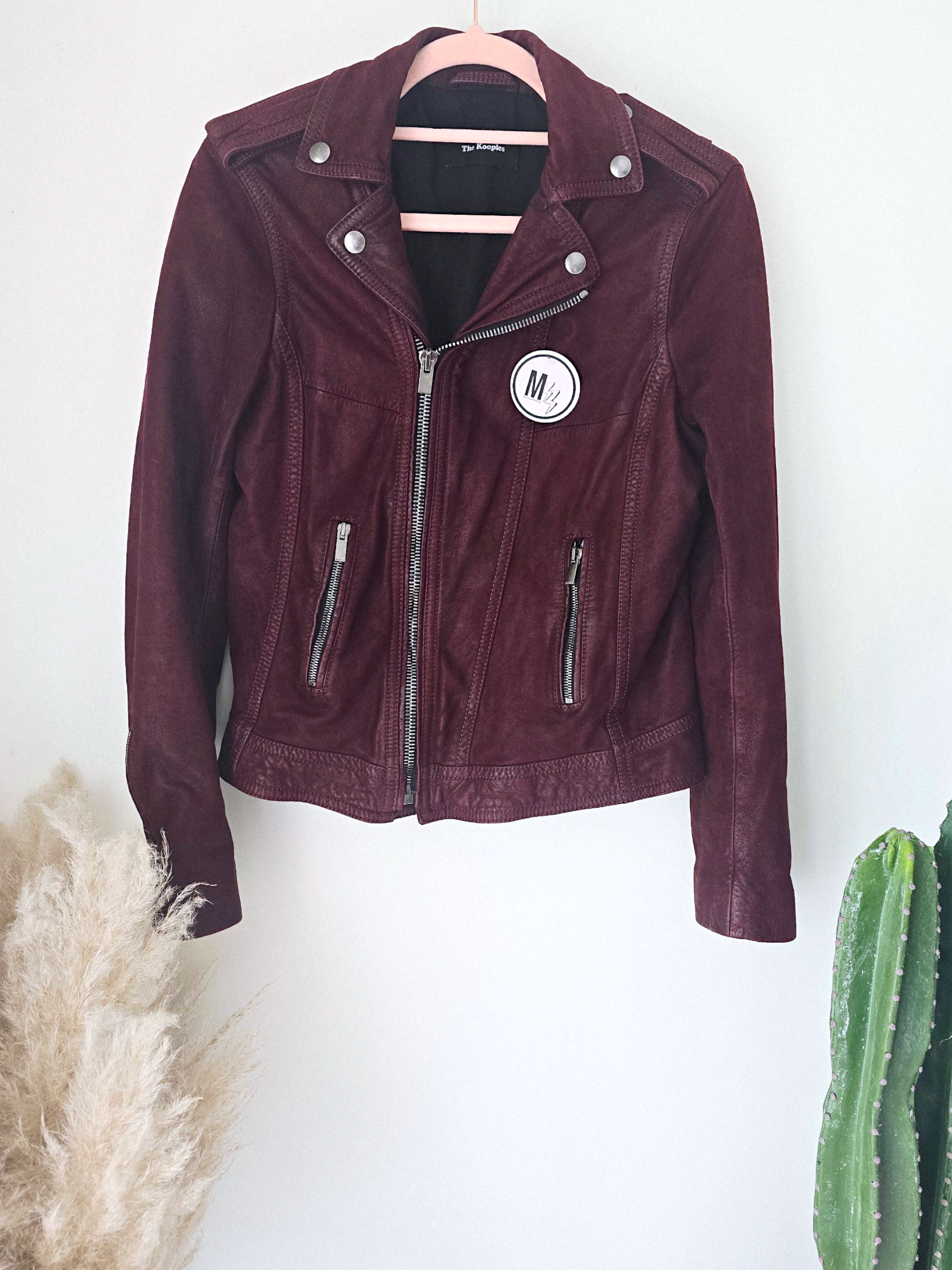 Perfecto aubergine 100% cuir - 𝐌𝐚𝐫𝐢𝐧𝐚𝟒𝟒𝐟𝐚𝐦𝐢𝐥𝐲