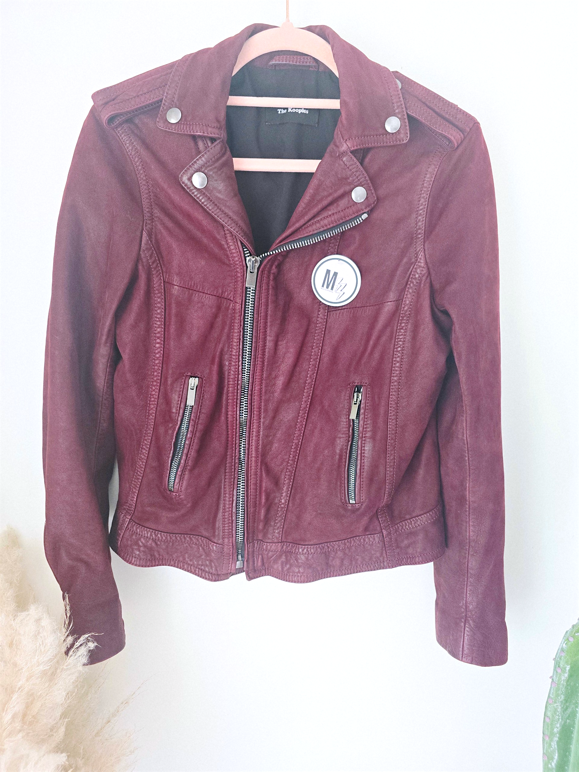 Perfecto aubergine 100% cuir - 𝐌𝐚𝐫𝐢𝐧𝐚𝟒𝟒𝐟𝐚𝐦𝐢𝐥𝐲