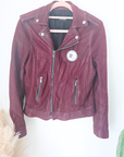 Perfecto aubergine 100% cuir - 𝐌𝐚𝐫𝐢𝐧𝐚𝟒𝟒𝐟𝐚𝐦𝐢𝐥𝐲