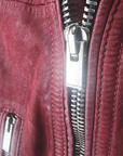 Perfecto aubergine 100% cuir - 𝐌𝐚𝐫𝐢𝐧𝐚𝟒𝟒𝐟𝐚𝐦𝐢𝐥𝐲