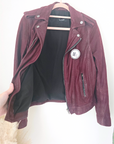 Perfecto aubergine 100% cuir - 𝐌𝐚𝐫𝐢𝐧𝐚𝟒𝟒𝐟𝐚𝐦𝐢𝐥𝐲