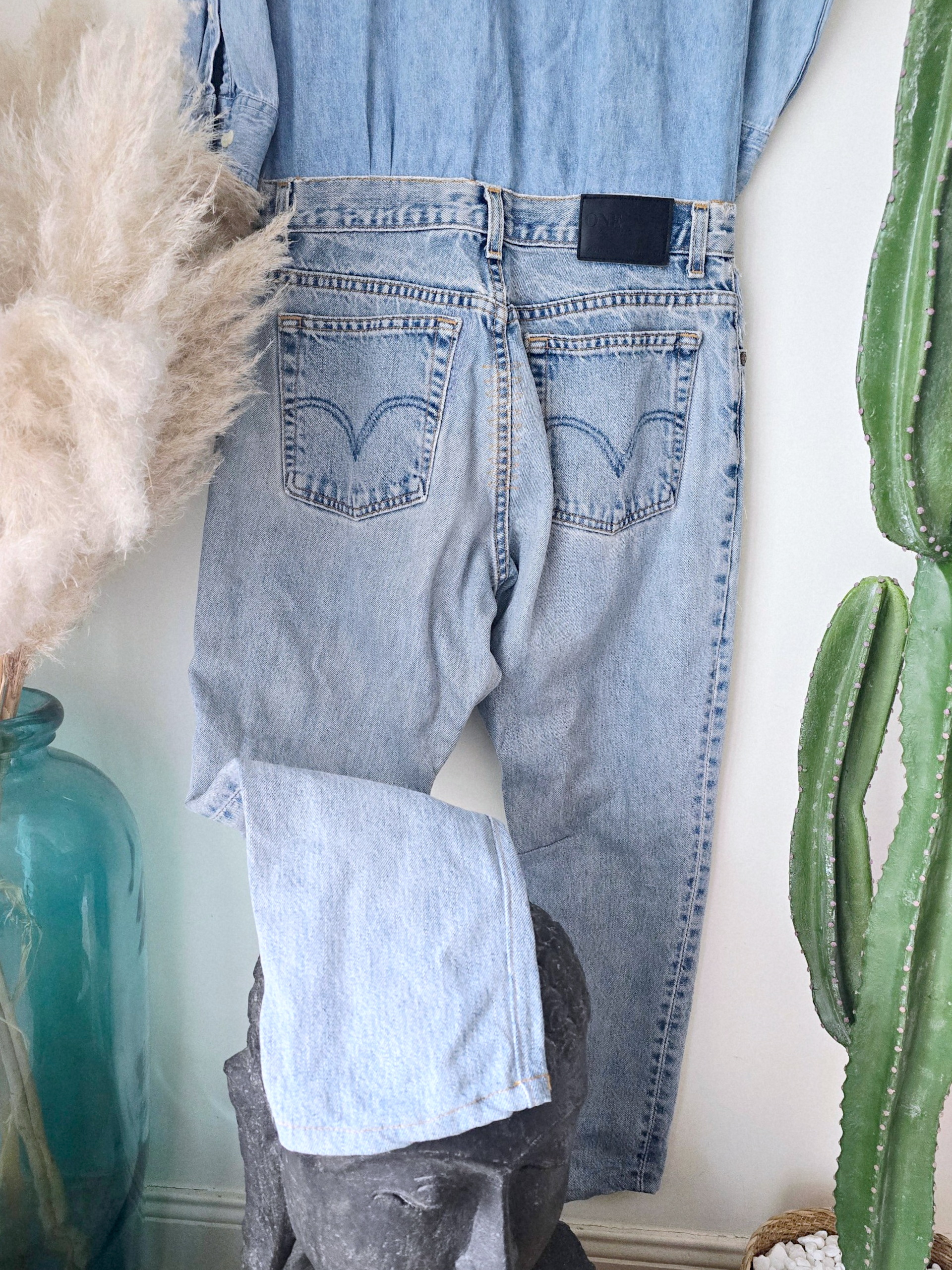 Combinaison en jean boyfriend - 𝐌𝐚𝐫𝐢𝐧𝐚𝟒𝟒𝐟𝐚𝐦𝐢𝐥𝐲