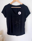 T-shirt noir skull en perles - 𝐌𝐚𝐫𝐢𝐧𝐚𝟒𝟒𝐟𝐚𝐦𝐢𝐥𝐲