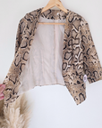Veste cintrée à imprimé python maille sweat - 𝐌𝐚𝐫𝐢𝐧𝐚𝟒𝟒𝐟𝐚𝐦𝐢𝐥𝐲
