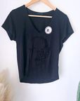 T-shirt noir skull en perles - 𝐌𝐚𝐫𝐢𝐧𝐚𝟒𝟒𝐟𝐚𝐦𝐢𝐥𝐲