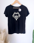 T-shirt noir à inscriptions dorées - 𝐌𝐚𝐫𝐢𝐧𝐚𝟒𝟒𝐟𝐚𝐦𝐢𝐥𝐲