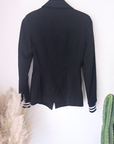 Veste cintrée noire à poignets sweat - 𝐌𝐚𝐫𝐢𝐧𝐚𝟒𝟒𝐟𝐚𝐦𝐢𝐥𝐲