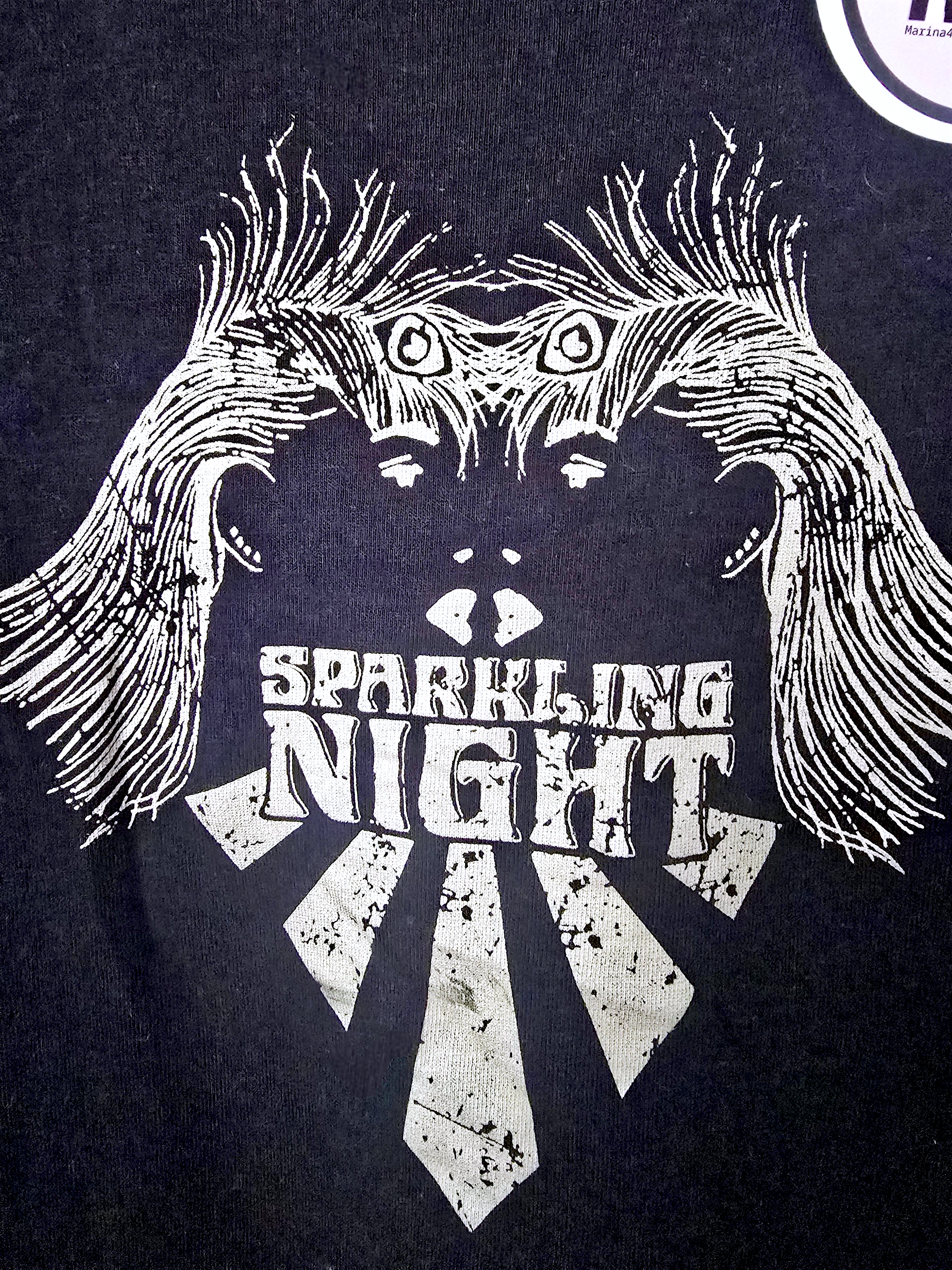 T-shirt noir à inscriptions dorées - 𝐌𝐚𝐫𝐢𝐧𝐚𝟒𝟒𝐟𝐚𝐦𝐢𝐥𝐲