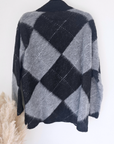 Pull tunique en damier noir - 𝐌𝐚𝐫𝐢𝐧𝐚𝟒𝟒𝐟𝐚𝐦𝐢𝐥𝐲
