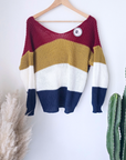 Pull tricolore double sens - 𝐌𝐚𝐫𝐢𝐧𝐚𝟒𝟒𝐟𝐚𝐦𝐢𝐥𝐲