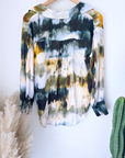 Chemise tie and dye kaki et jaune - 𝐌𝐚𝐫𝐢𝐧𝐚𝟒𝟒𝐟𝐚𝐦𝐢𝐥𝐲