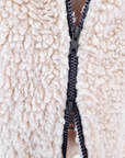 Manteau bouclette beige à manches dorées - 𝐌𝐚𝐫𝐢𝐧𝐚𝟒𝟒𝐟𝐚𝐦𝐢𝐥𝐲