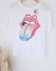 Tee-shirt blanc Rolling Stone - 𝐌𝐚𝐫𝐢𝐧𝐚𝟒𝟒𝐟𝐚𝐦𝐢𝐥𝐲