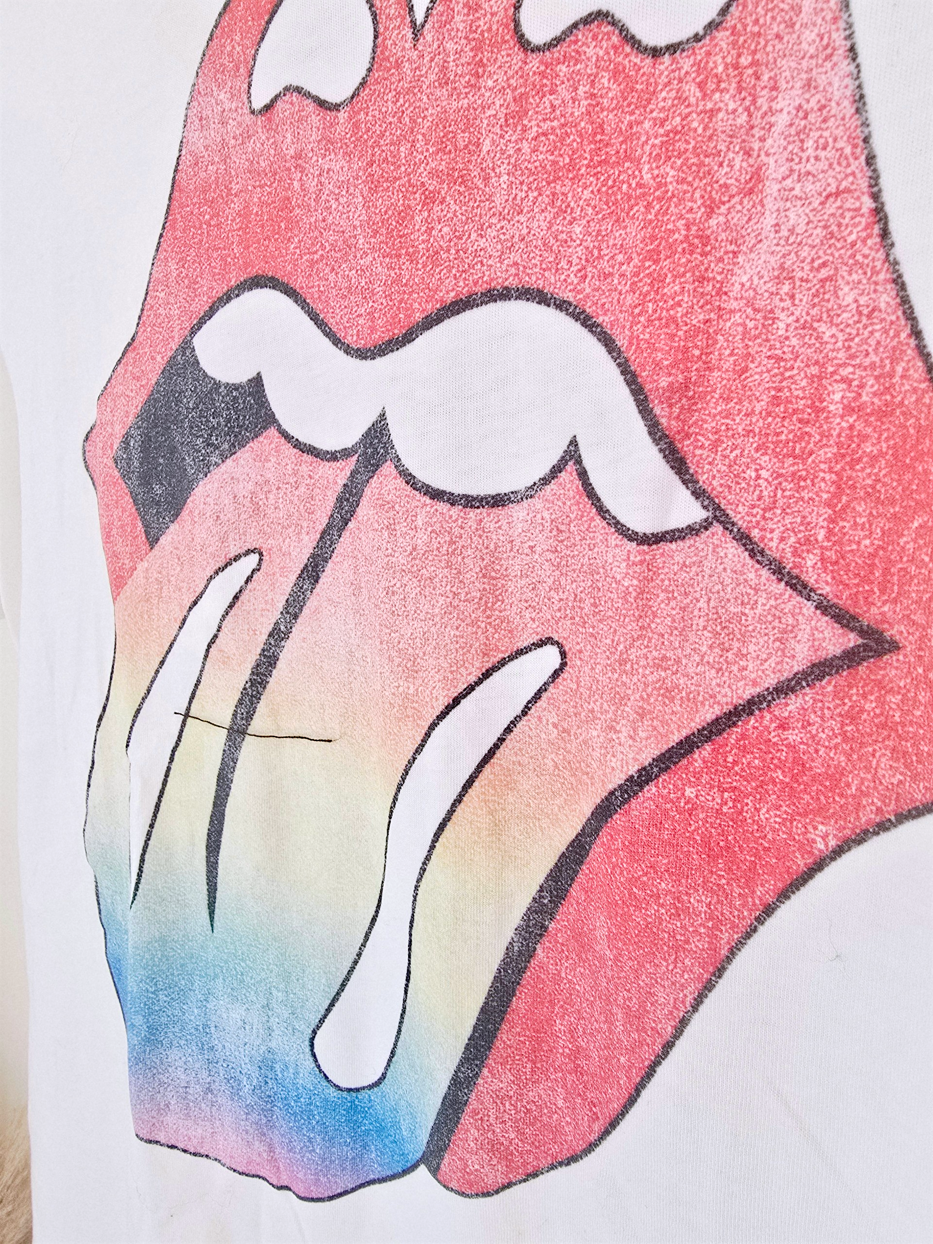 Tee-shirt blanc Rolling Stone - 𝐌𝐚𝐫𝐢𝐧𝐚𝟒𝟒𝐟𝐚𝐦𝐢𝐥𝐲