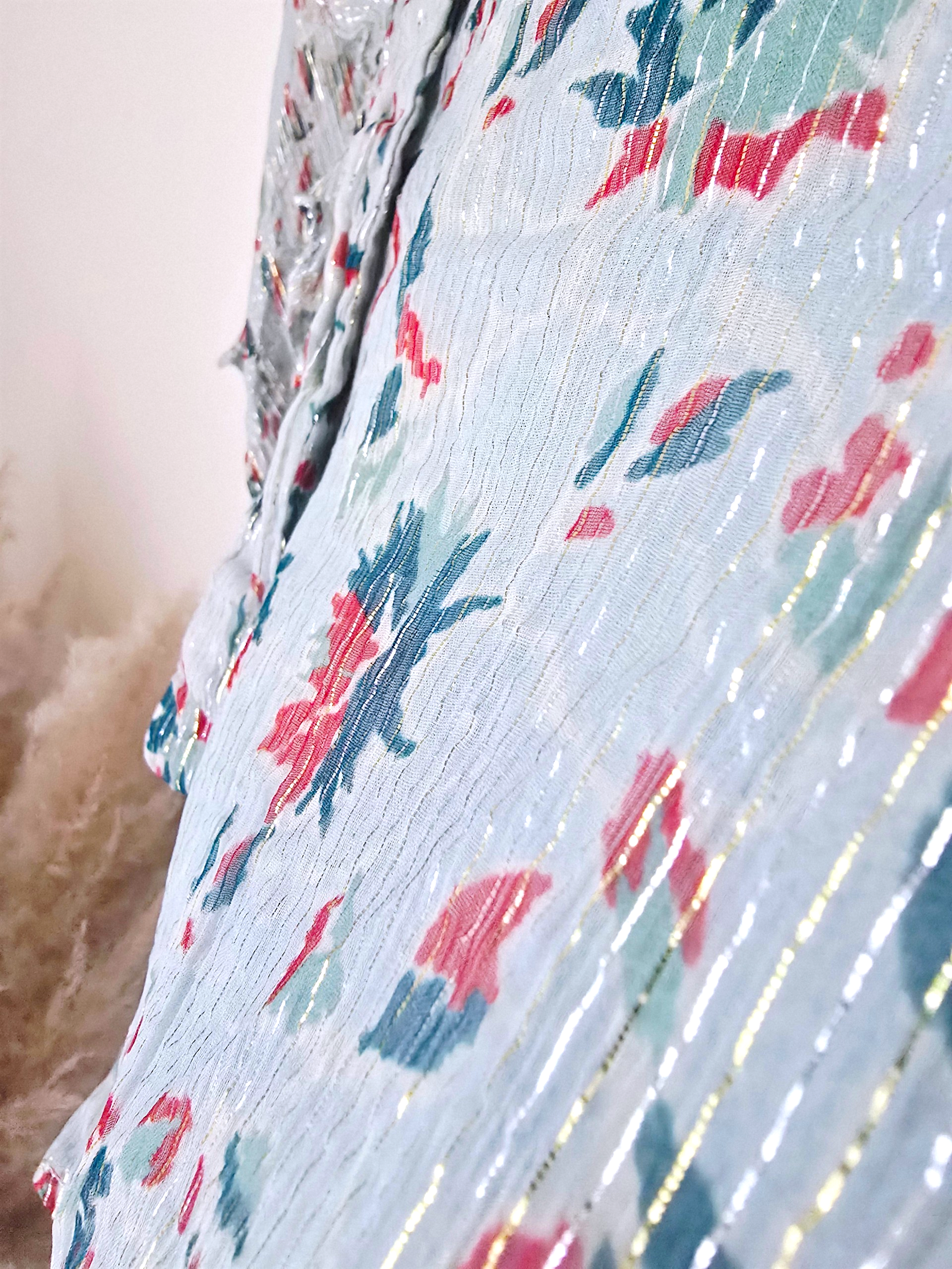 Blouse vert d'eau à imprimé fleuri - 𝐌𝐚𝐫𝐢𝐧𝐚𝟒𝟒𝐟𝐚𝐦𝐢𝐥𝐲