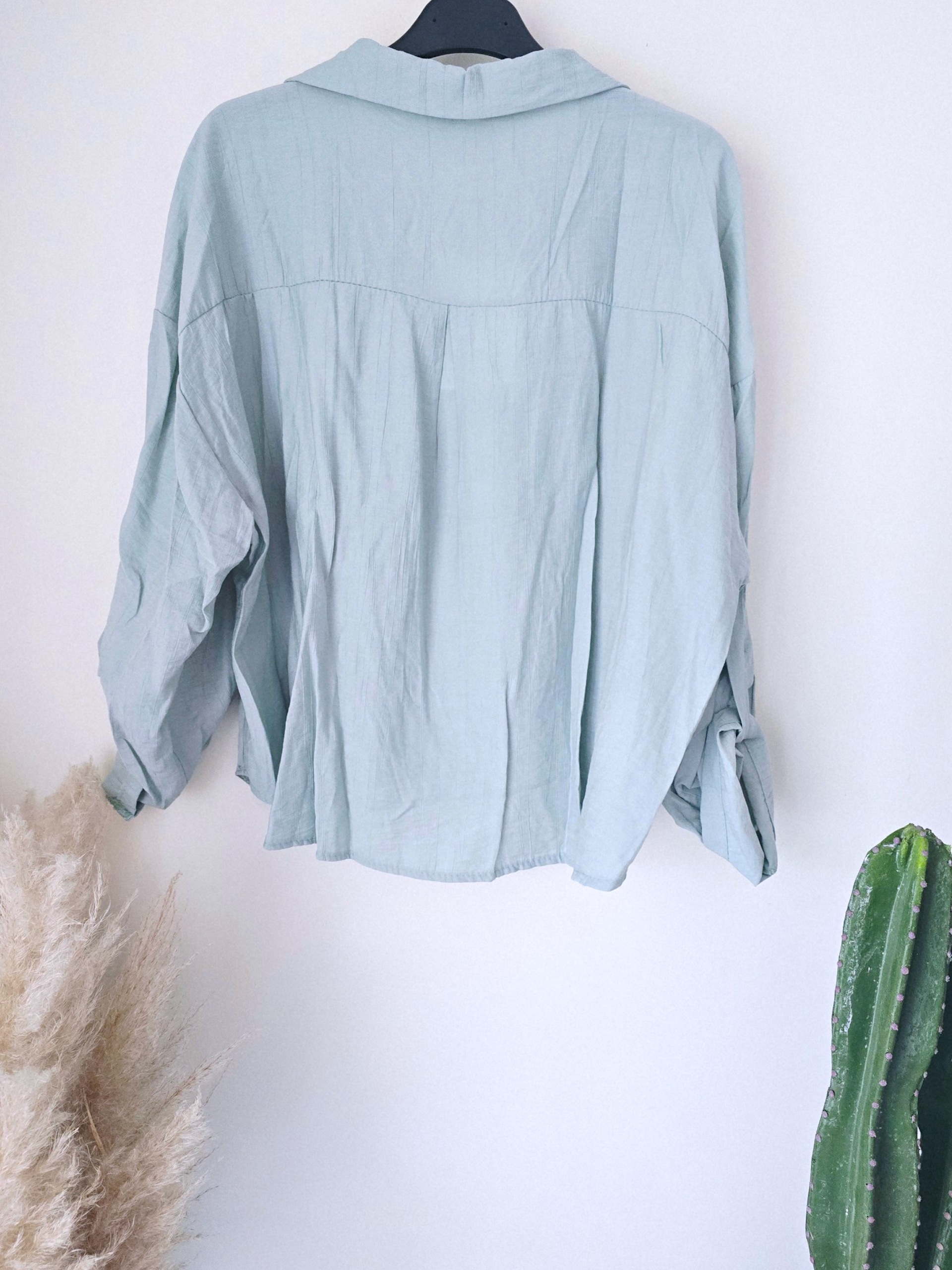 Chemise souple vert d'eau - 𝐌𝐚𝐫𝐢𝐧𝐚𝟒𝟒𝐟𝐚𝐦𝐢𝐥𝐲