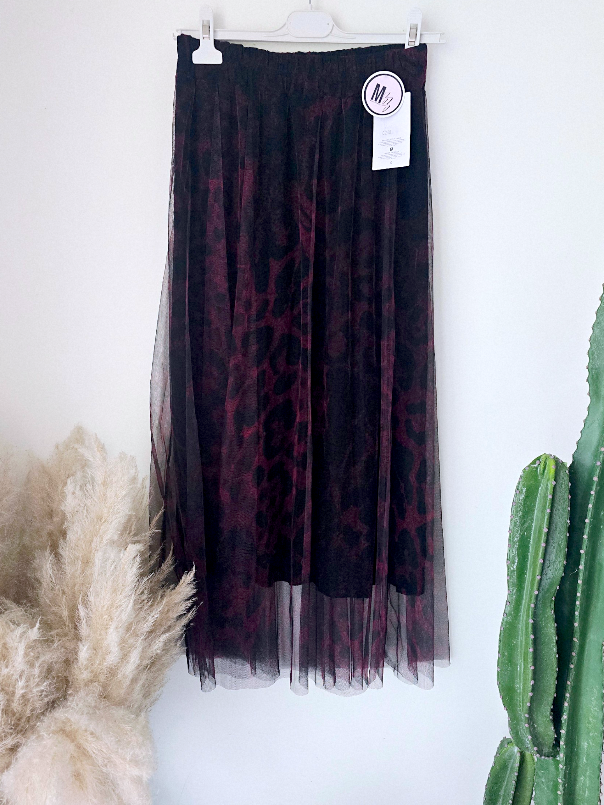 Jupe aubergine imprimé léopard - 𝐌𝐚𝐫𝐢𝐧𝐚𝟒𝟒𝐟𝐚𝐦𝐢𝐥𝐲
